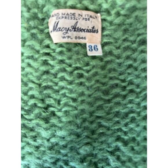 Vintage Macy's Assc Handknit 3/4 Slv Cardigan from Italy Sz 36 - Picture 2 of 5